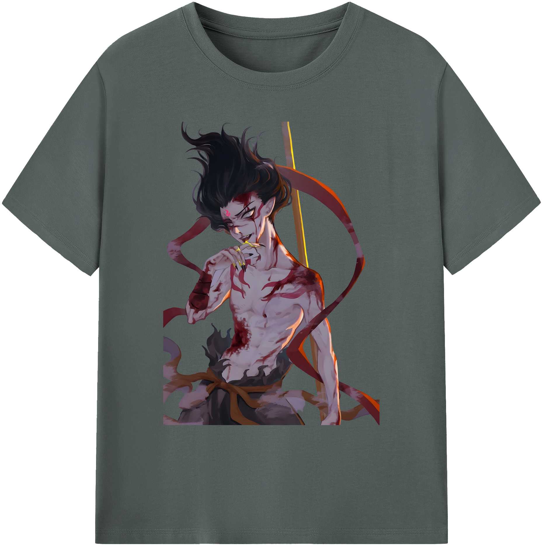 （画像用） Ne Zha 2 ナタ 魔童の大暴れ 綿100％ メンズ半袖Tシャツ｜肌触りやわらか＆通気性